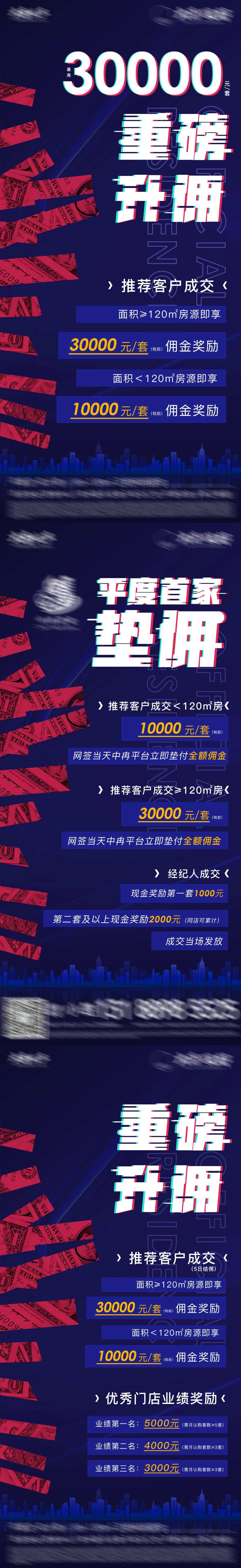 地产中介佣金加码海报-采灵感-cailinggan.com