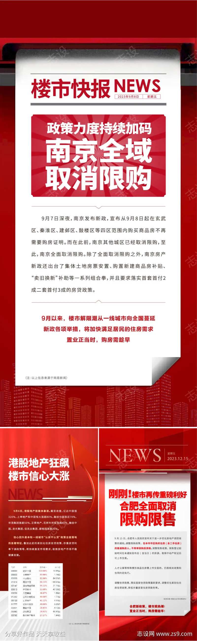 地产政策利好楼市快报-采灵感-cailinggan.com