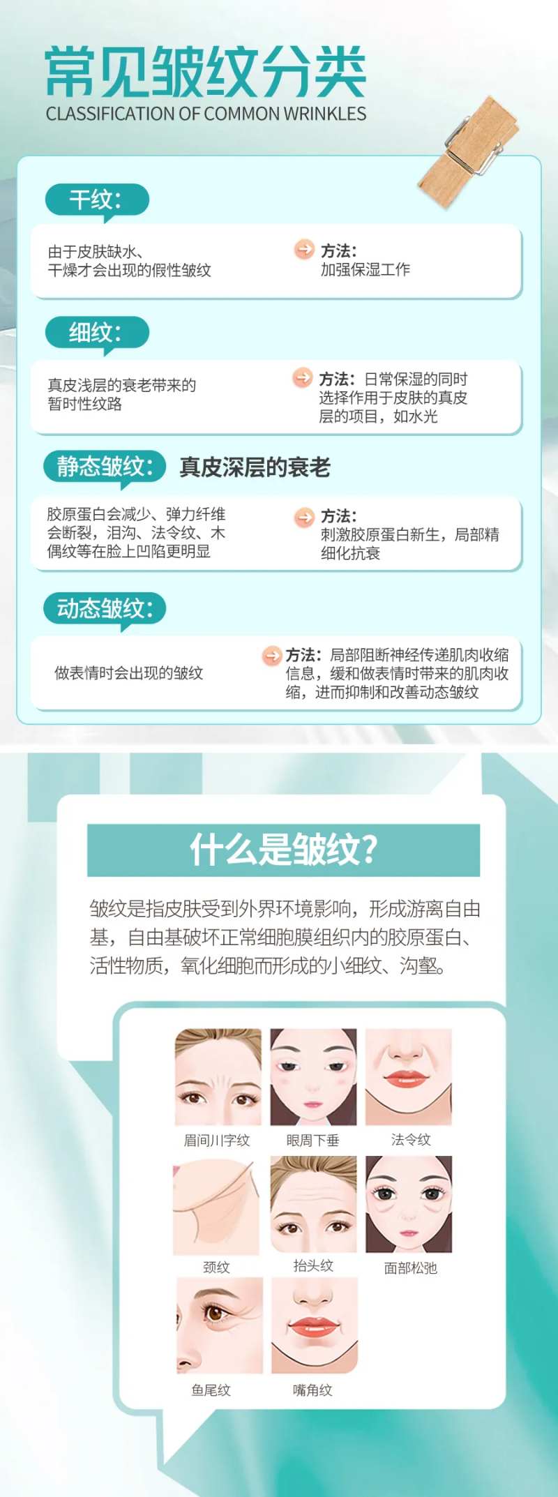 皱纹分类科普海报-采灵感-cailinggan.com