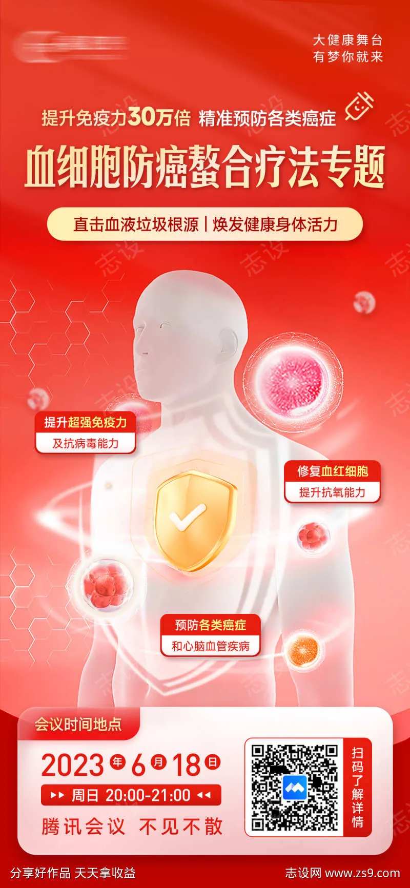 血细胞防癌疗法会议海报-采灵感-cailinggan.com