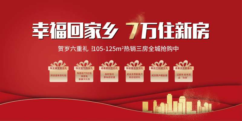 地产返乡置业六重礼活动展板-采灵感-cailinggan.com