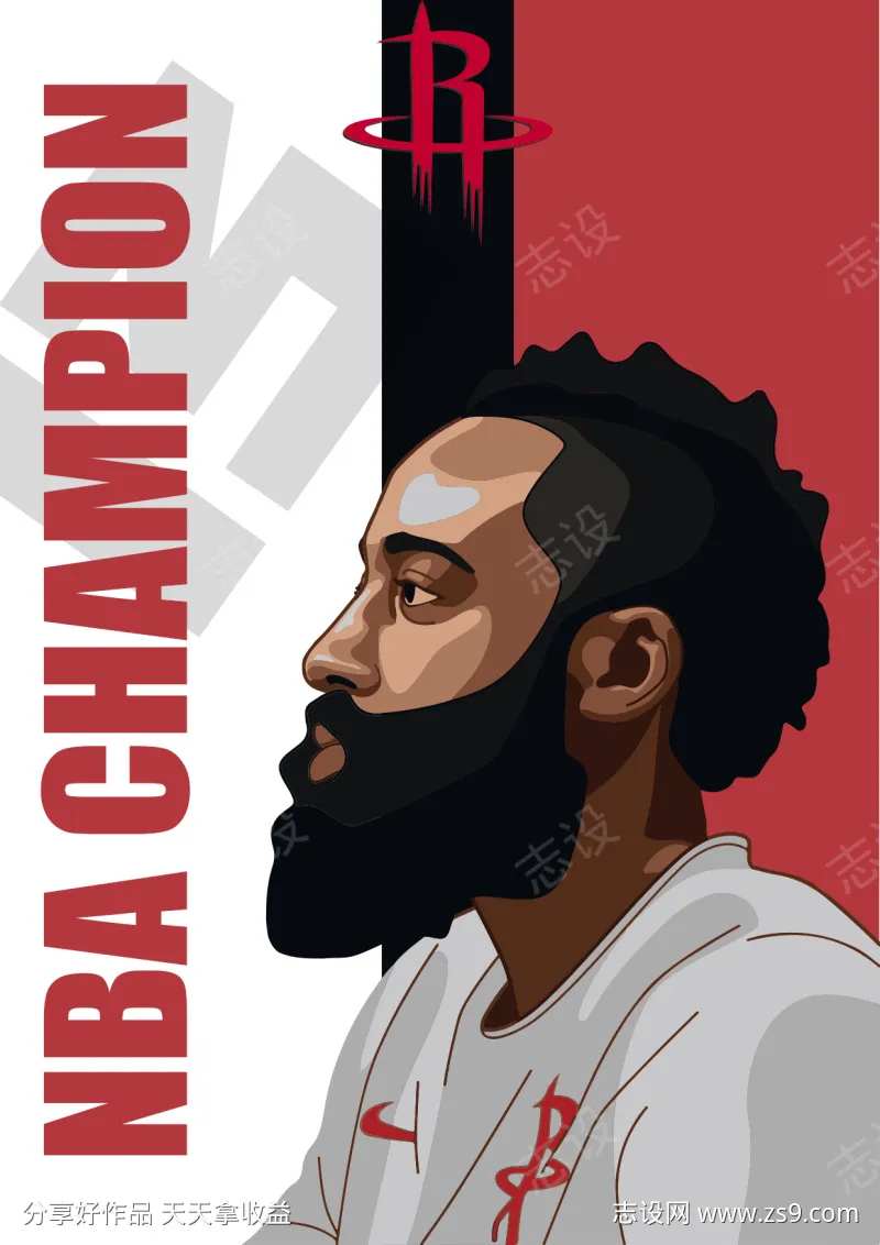 哈登海报NBA-采灵感-cailinggan.com