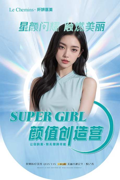 医美颜值创造营活动海报-采灵感-https://www.cailinggan.com/