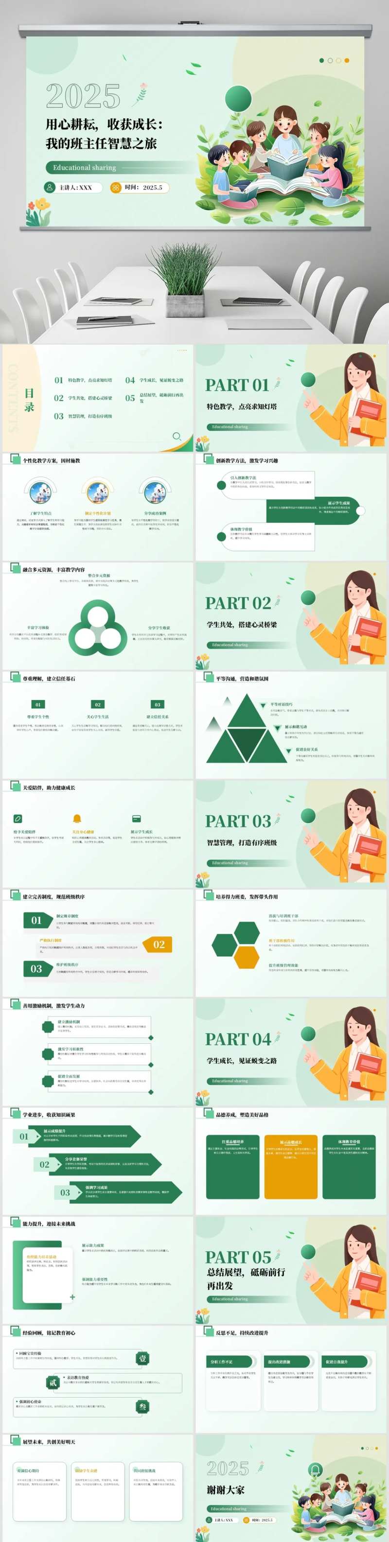 班主任教学分享PPT-采灵感-cailinggan.com