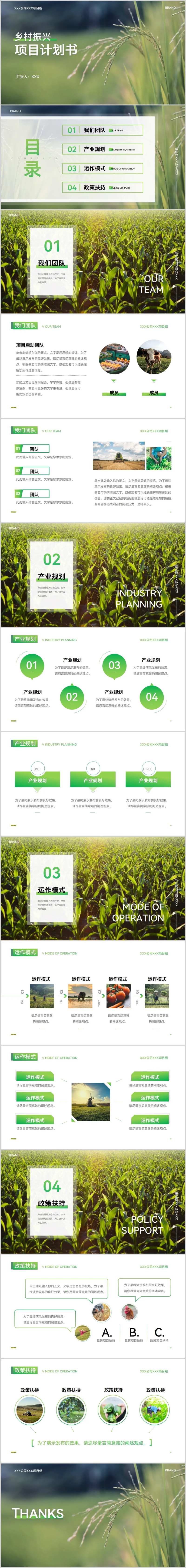 绿色小麦农产品扶贫乡村振兴项目计划书-采灵感-cailinggan.com