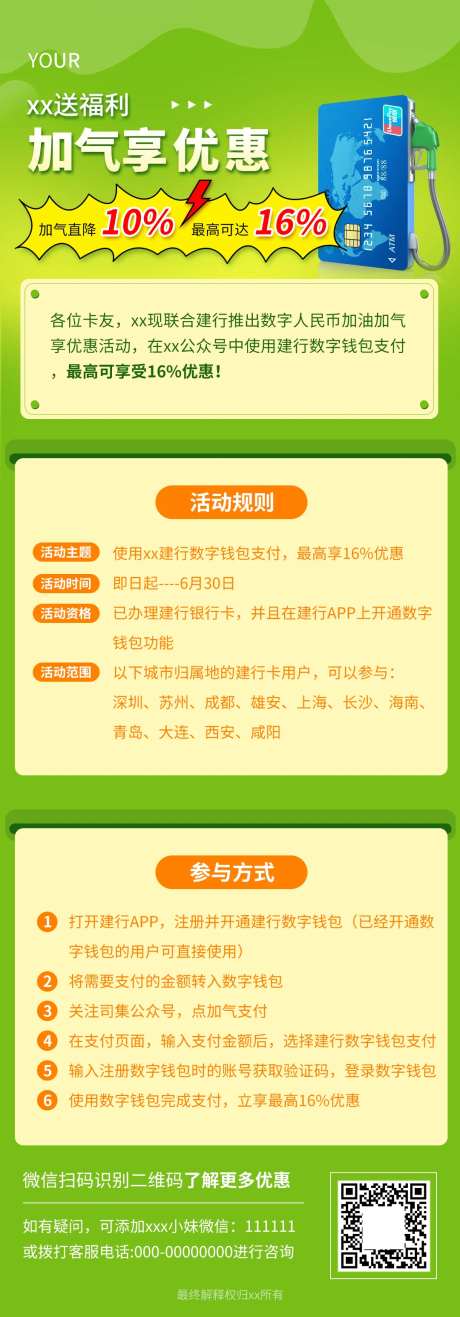 银行加油加气优惠长图-采灵感-https://www.cailinggan.com/