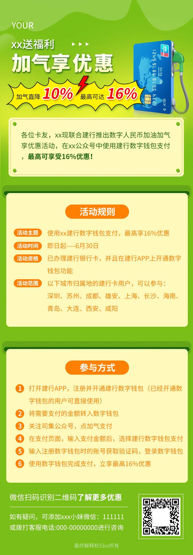 银行加油加气优惠长图-采灵感-cailinggan.com