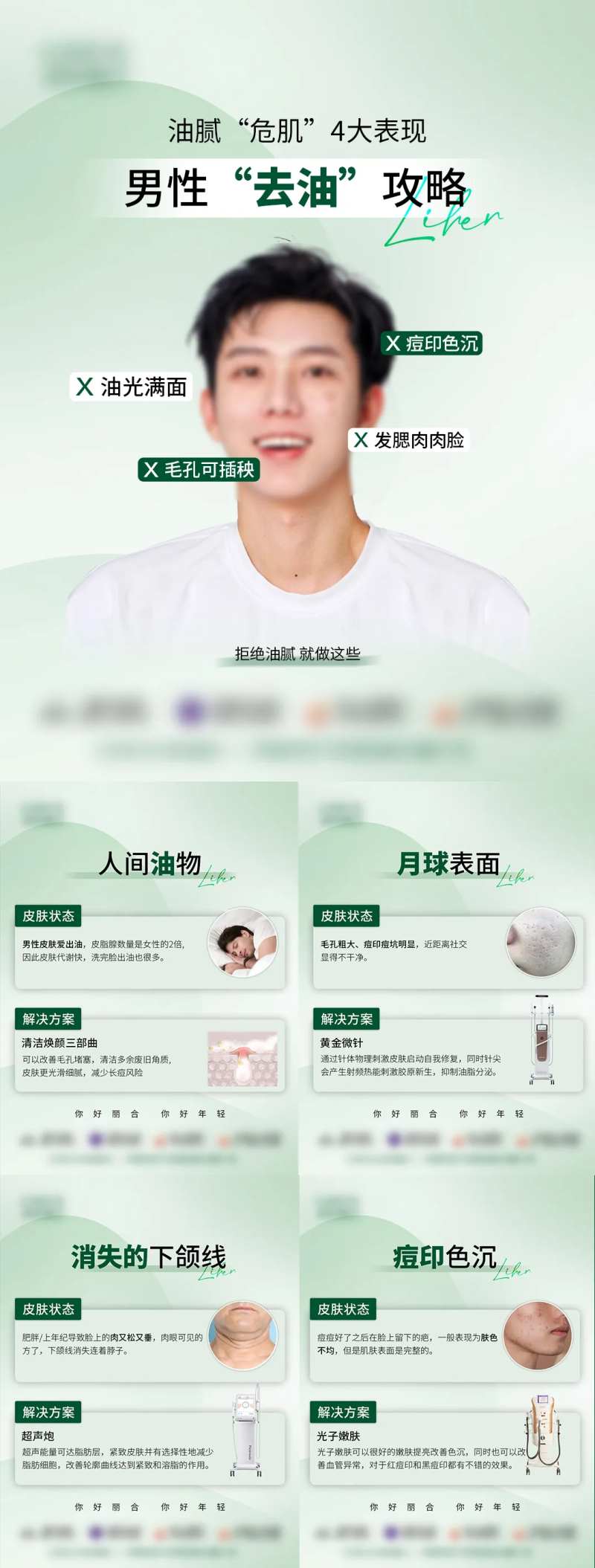 男生去油攻略科普海报-采灵感-cailinggan.com