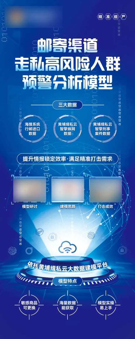 高级蓝色科技数据易拉宝-采灵感-https://www.cailinggan.com/