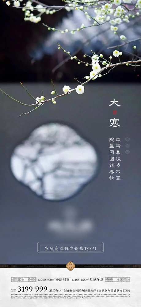 中式大寒节气海报-采灵感-cailinggan.com