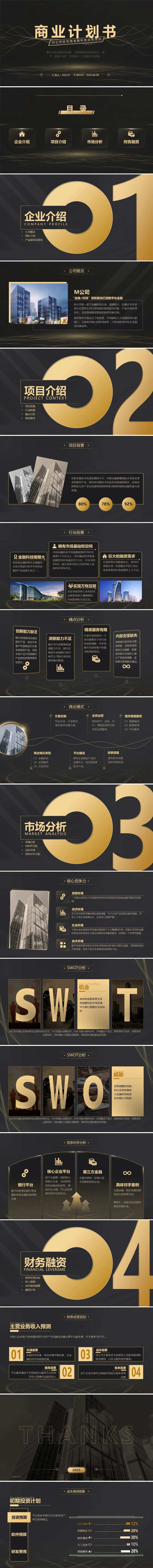 金融科技业务项目商业计划书PPT-采灵感-cailinggan.com