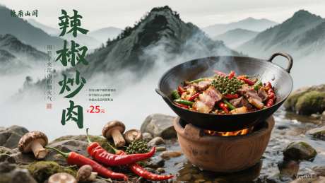 辣椒炒肉-采灵感-https://www.cailinggan.com/