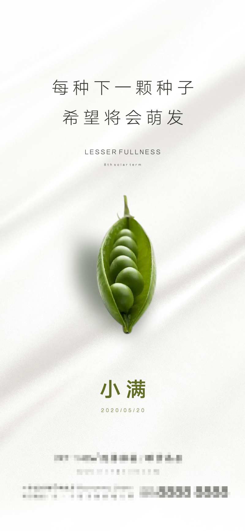 小满节气灰色简约海报-采灵感-cailinggan.com