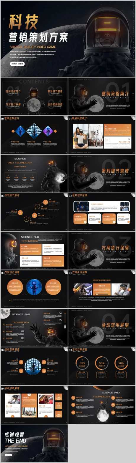 黑橙色科技风营销策划.PPT-采灵感-https://www.cailinggan.com/