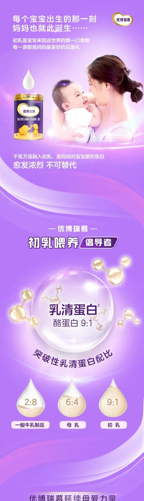 奶粉营养蛋白质长图海报-采灵感-https://www.cailinggan.com/