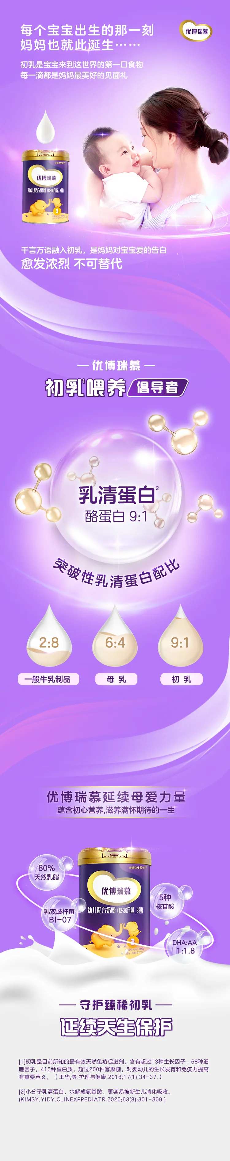 奶粉营养蛋白质长图海报-采灵感-cailinggan.com