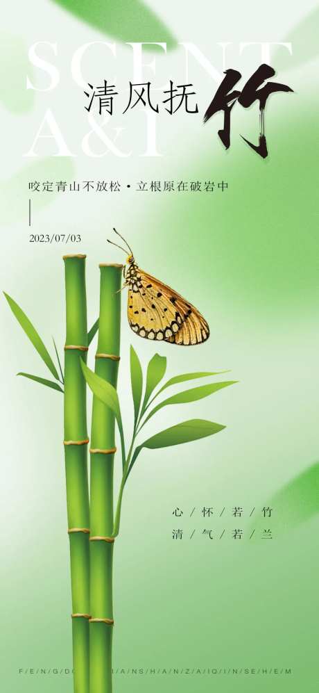 竹子海报-采灵感-https://www.cailinggan.com/