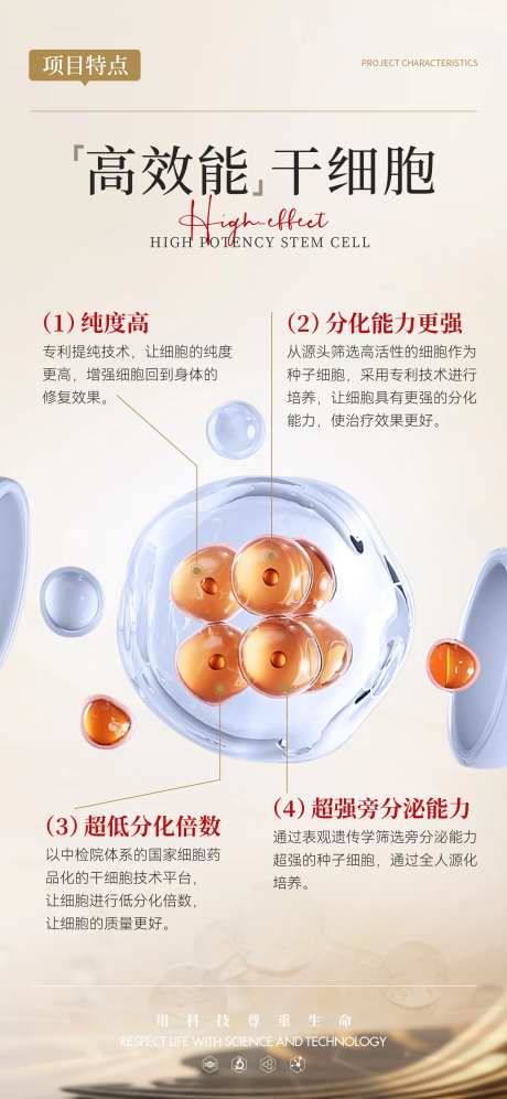 医美高效能干细胞宣传海报-采灵感-https://www.cailinggan.com/