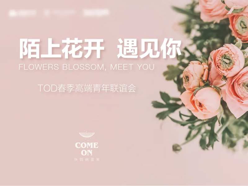 陌上花开遇见你背景板-采灵感-cailinggan.com