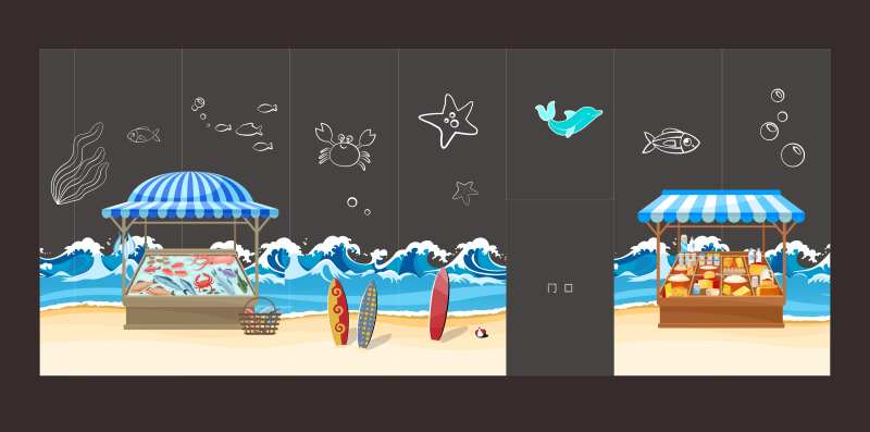 文旅度假海鲜商铺包装-采灵感-cailinggan.com