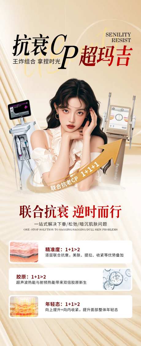医美仪器抗衰宣传海报-采灵感-https://www.cailinggan.com/