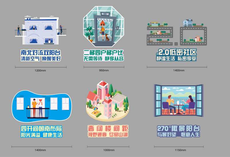 房地产插画地贴沙盘贴-采灵感-cailinggan.com