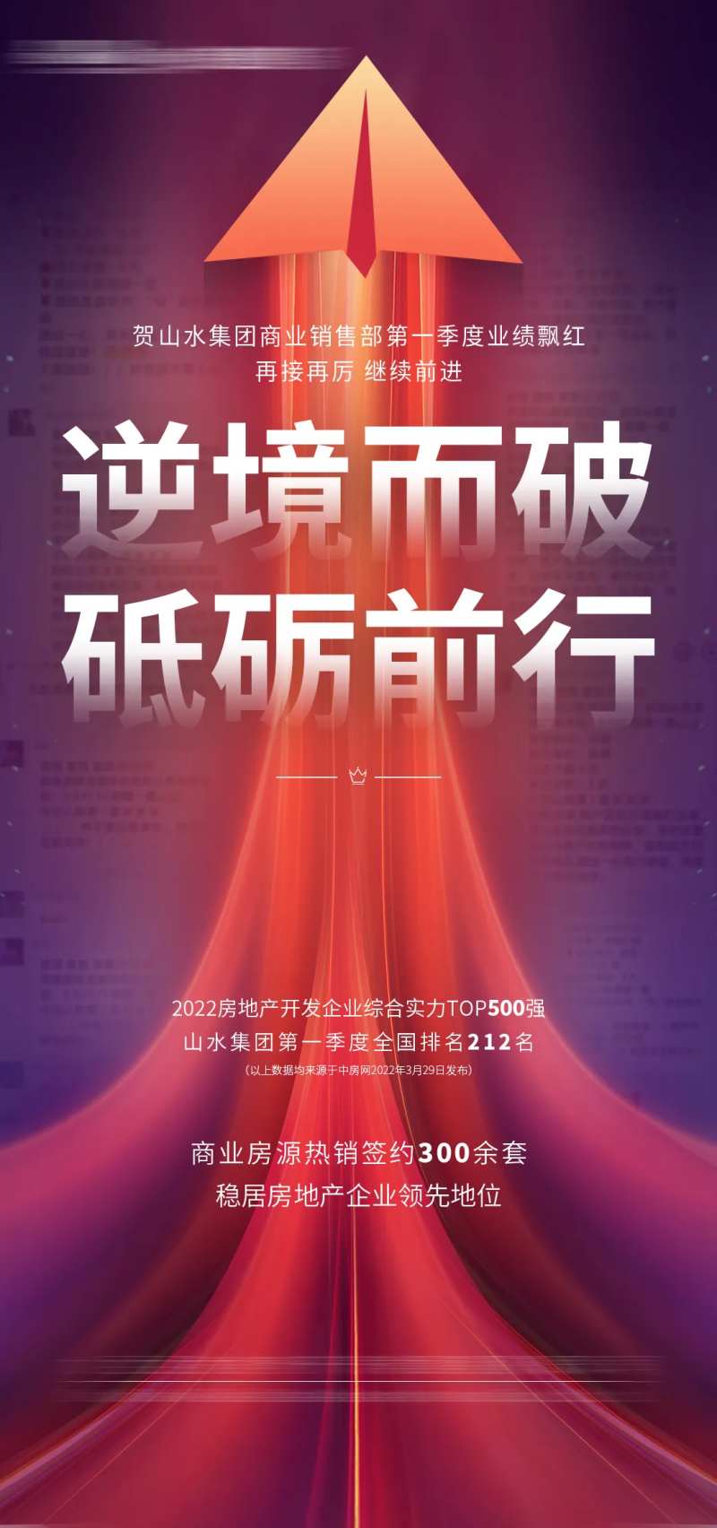 地产业绩上升海报-采灵感-cailinggan.com