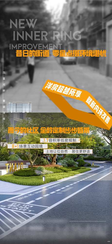 老城区对比海报-采灵感-https://www.cailinggan.com/
