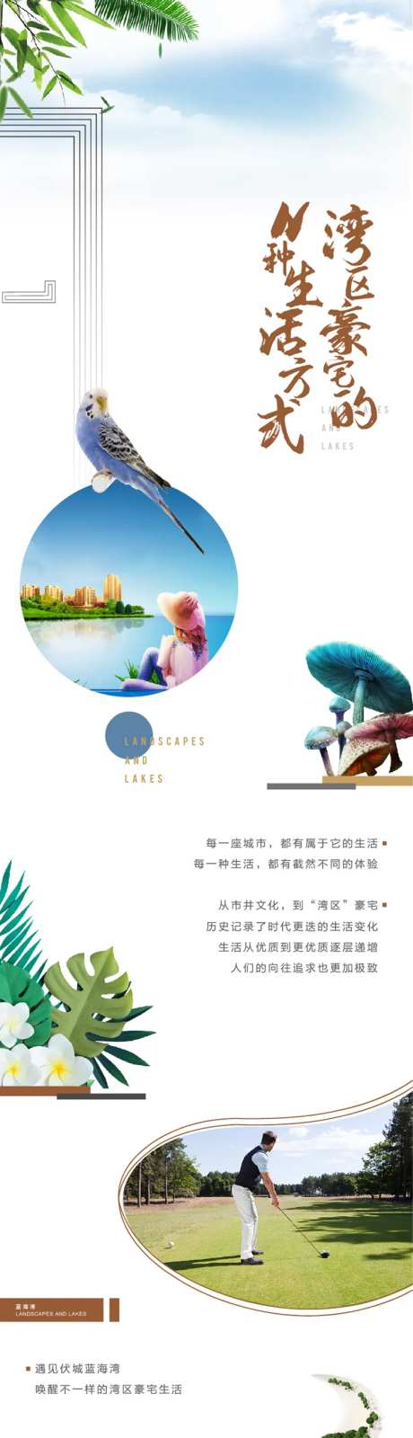 湾区湖居长图海报-采灵感-https://www.cailinggan.com/