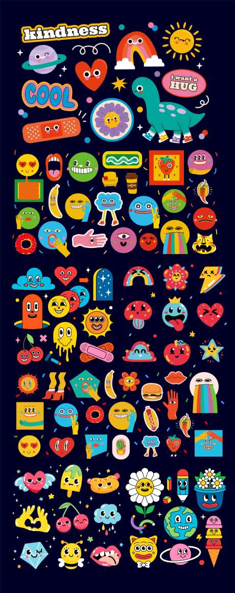 有趣搞怪贴纸手举牌-采灵感-https://www.cailinggan.com/