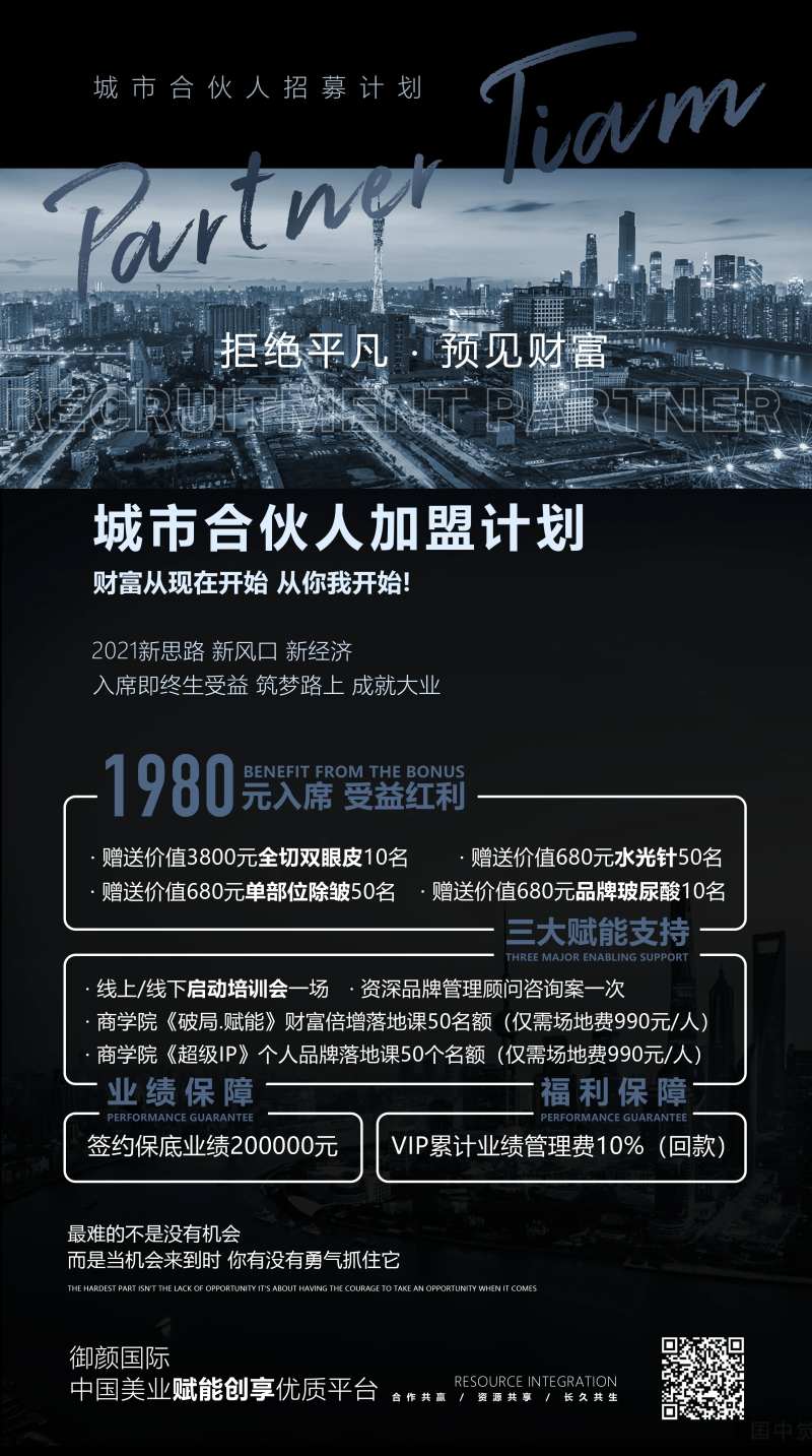 医美城市合伙人招募海报-采灵感-cailinggan.com