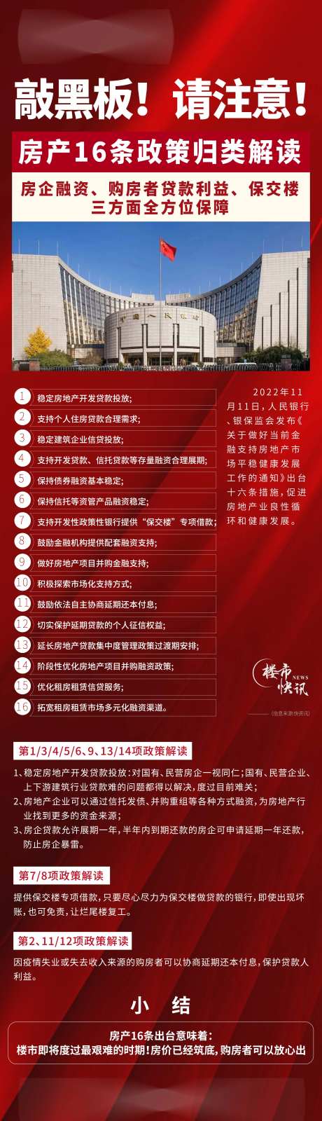 地产利好新闻长图-采灵感-https://www.cailinggan.com/
