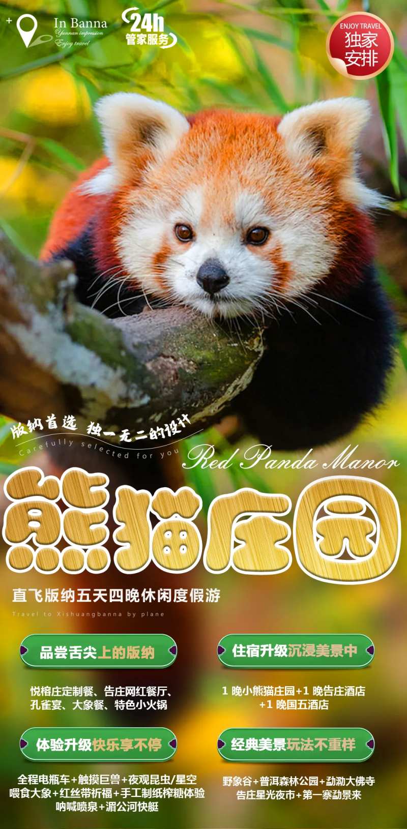版纳小熊猫庄园海报-采灵感-cailinggan.com