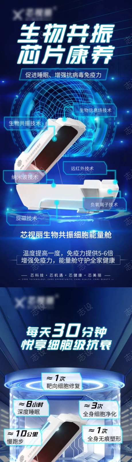 能量舱大健康仪器设备海报-采灵感-https://www.cailinggan.com/
