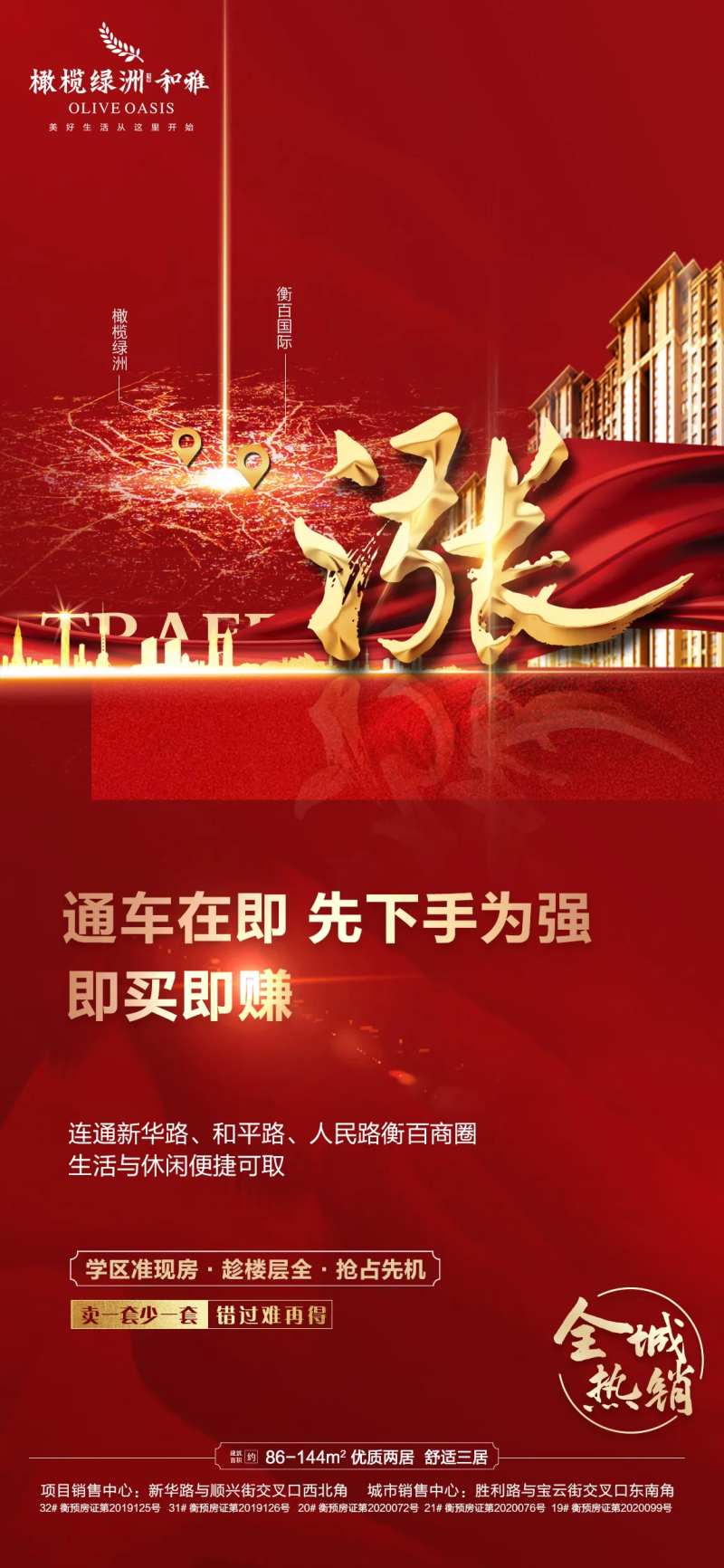 地产通车即将涨价海报-采灵感-cailinggan.com