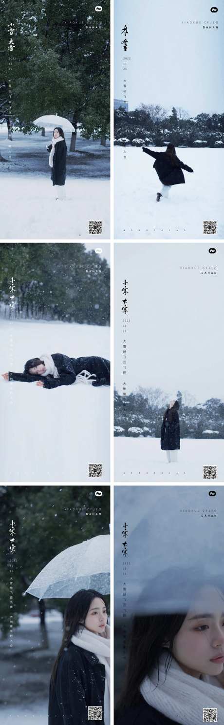 小雪大雪节气海报-采灵感-https://www.cailinggan.com/