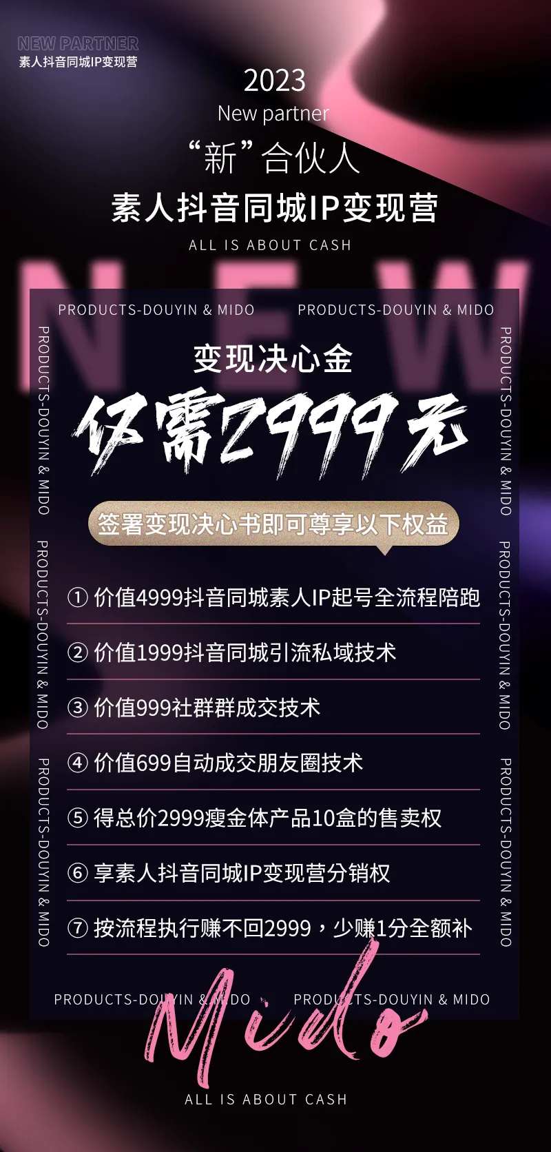 合伙人变现营简约海报-采灵感-cailinggan.com
