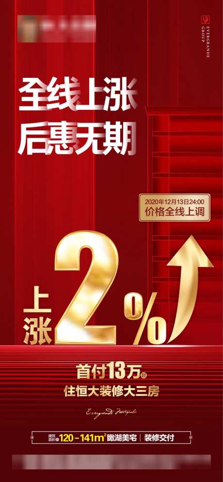 房地产涨价海报-采灵感-https://www.cailinggan.com/