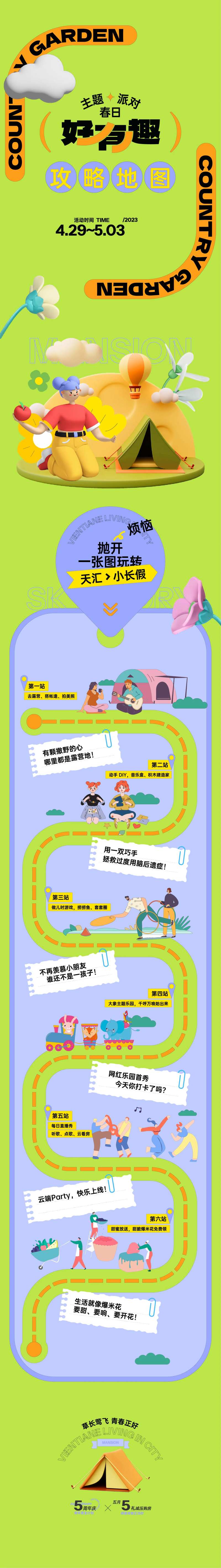 儿童主题活动攻略长图海报-采灵感-cailinggan.com