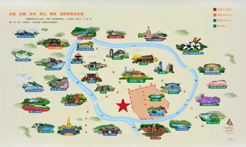 旅游资源景点园区导视图-采灵感-cailinggan.com