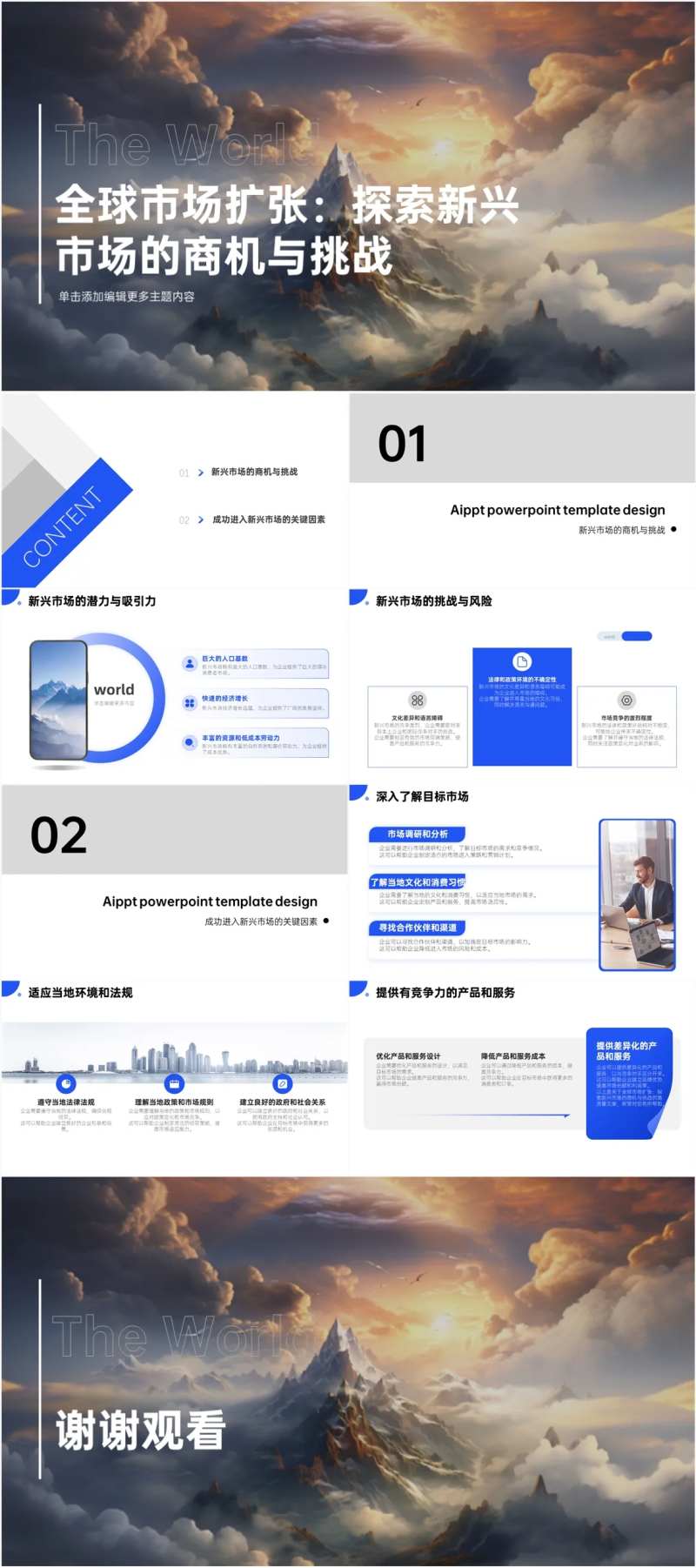 市场的商机与挑战PPT模板-采灵感-cailinggan.com