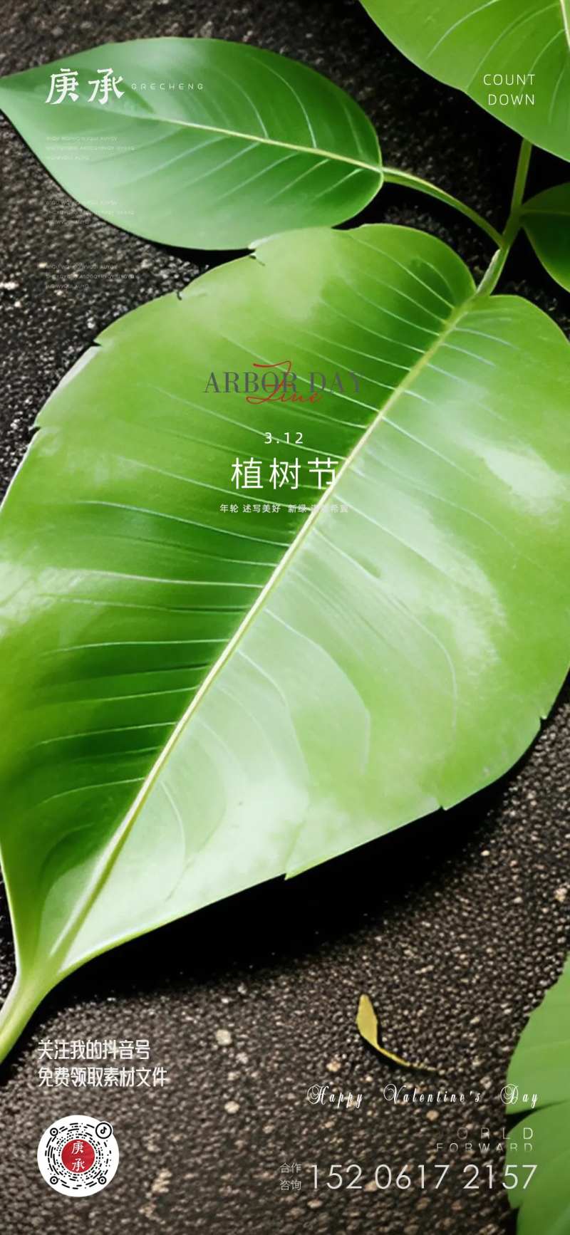 绿植植树节海报-采灵感-cailinggan.com