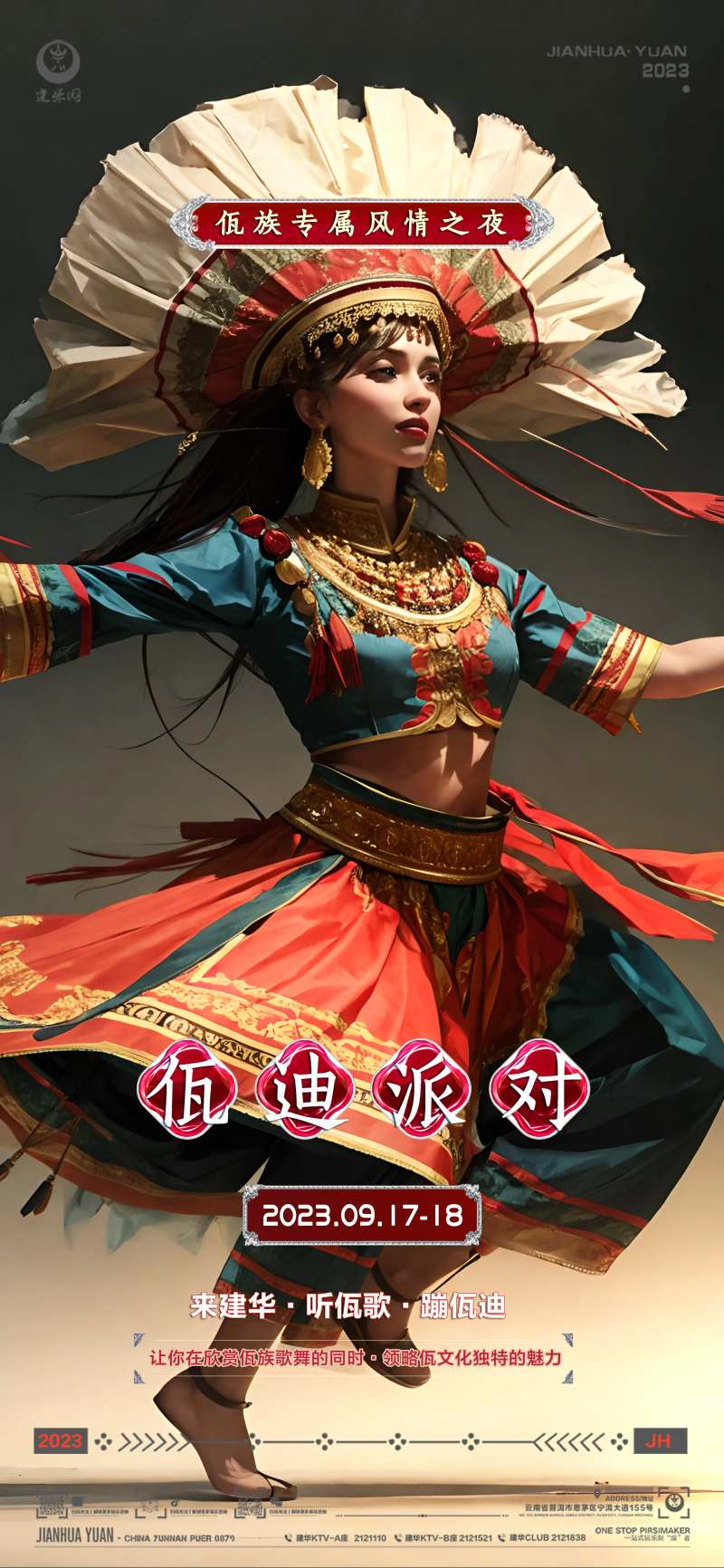 佤族派对活动海报-采灵感-cailinggan.com