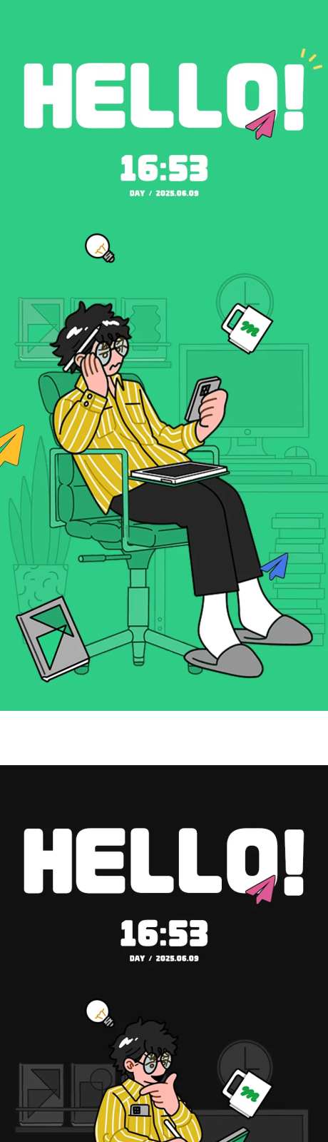 手机主题壁纸系列海报-采灵感-https://www.cailinggan.com/