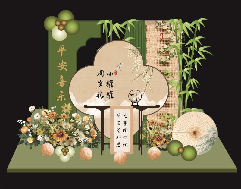 百天宴美陈-采灵感-cailinggan.com