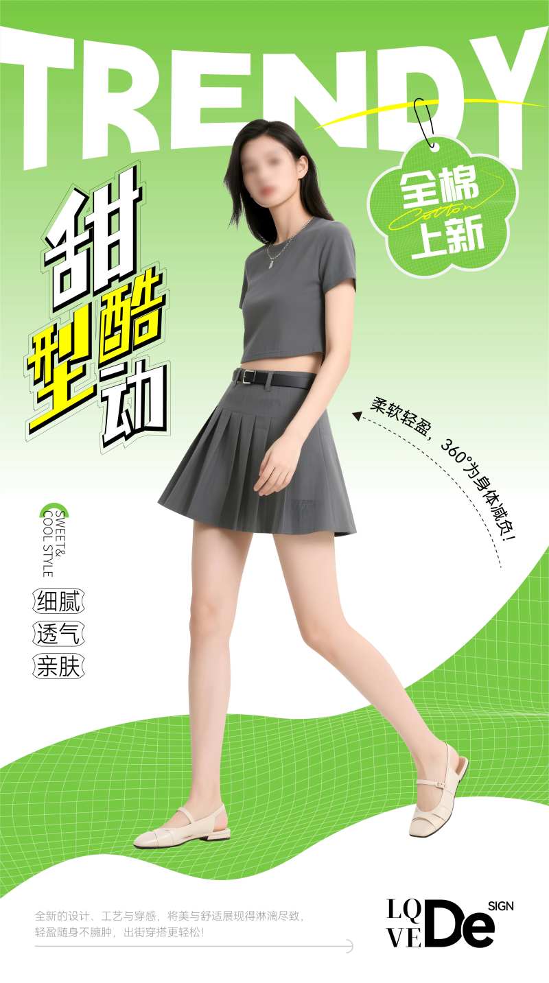 服装全棉上新海报-采灵感-cailinggan.com