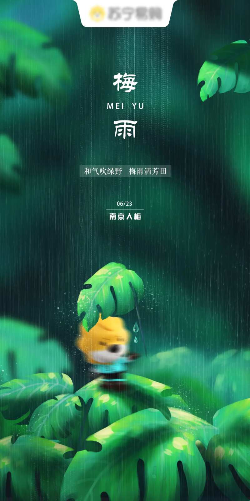 梅雨预告海报-采灵感-cailinggan.com