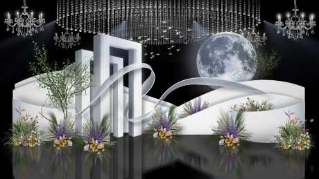 水晶婚礼效果图-采灵感-https://www.cailinggan.com/