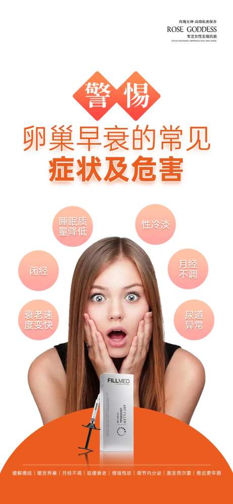 卵巢早衰的危害海报-采灵感-https://www.cailinggan.com/