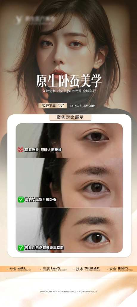 医美卧蚕海报案例-采灵感-https://www.cailinggan.com/